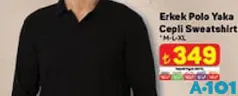 ERKEK POLO YAKA CEPLİ SWEATSHİRT